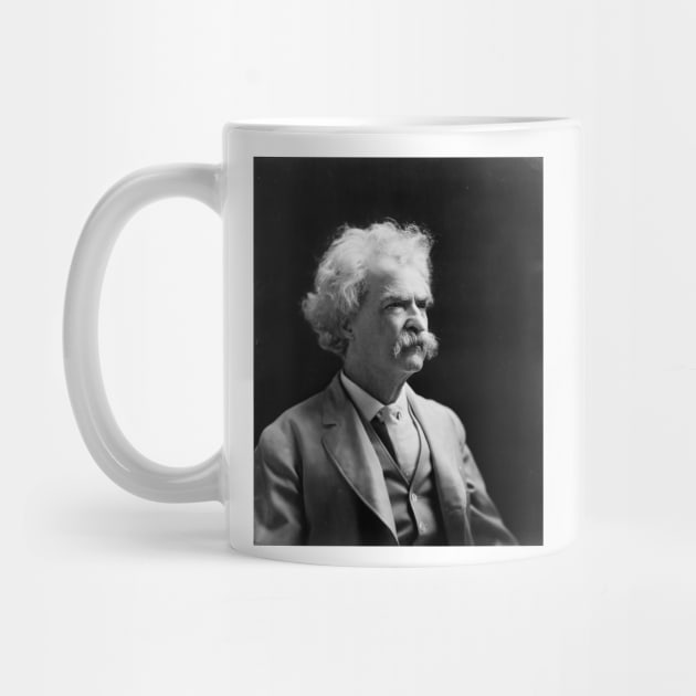 Vintage Iconic Mark Twain Black and White by pdpress